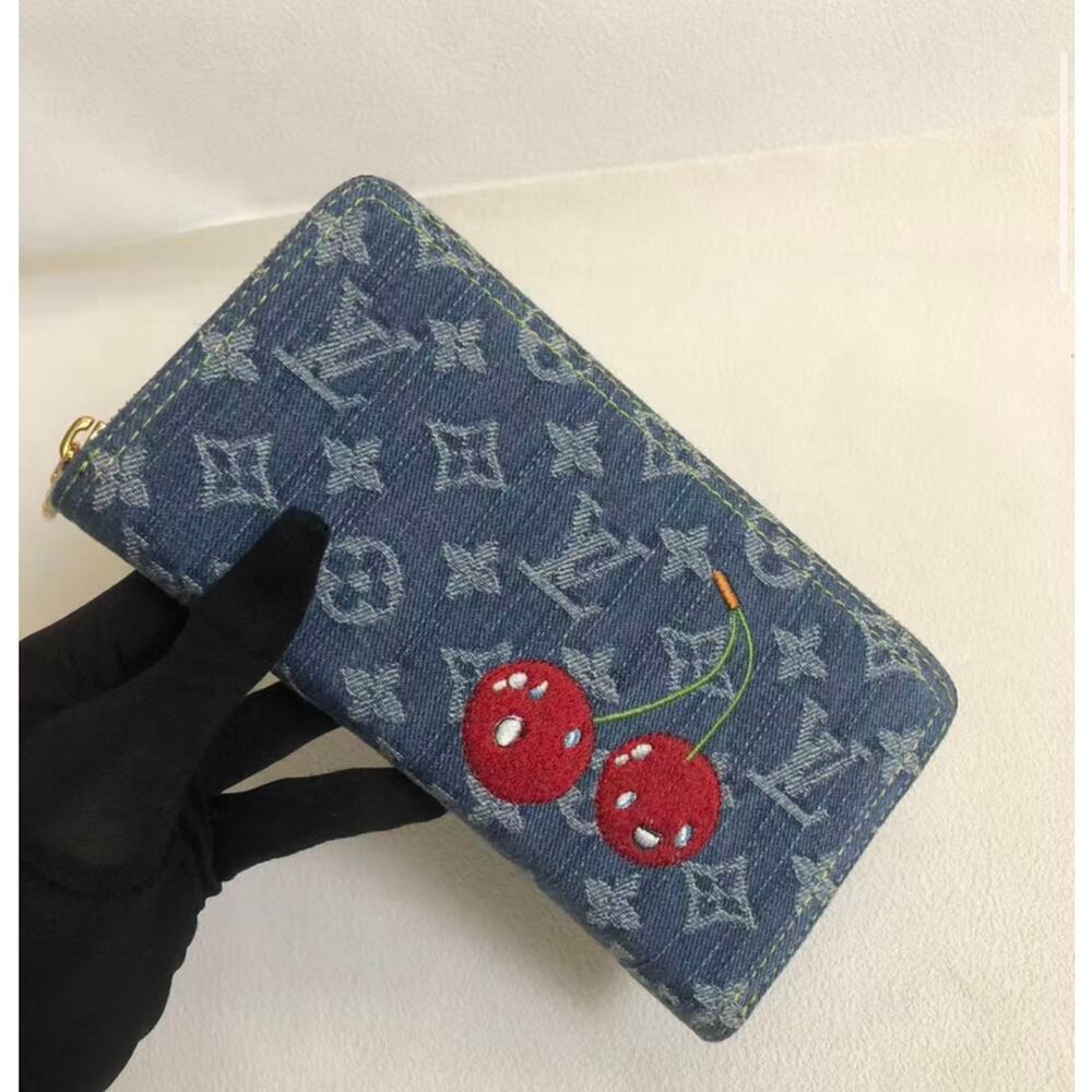 🍒 Denim Zippy Wallet | Monogram | Playful 🍒 - Picture 7 of 16